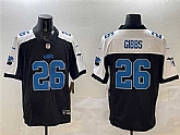 Men's Detroit Lions #26 Jahmyr Gibbs Black White F.U.S.E. 2024 Michigan Patch Vapor Limited Stitched Jersey Dzhi,baseball caps,new era cap wholesale,wholesale hats